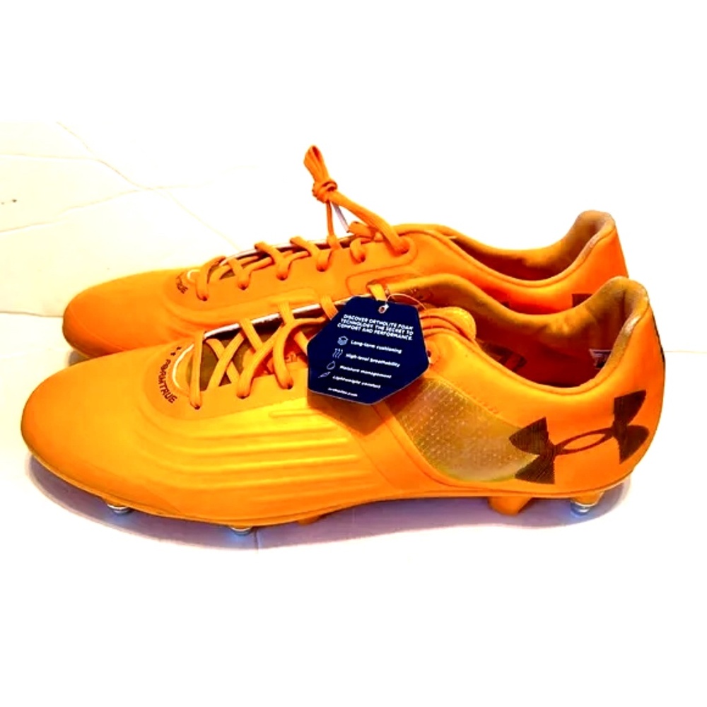 Mens UA Magnetico Select 4 FG Soccer Cleats Sz 13 Flare Orange / Black - 800 NEW